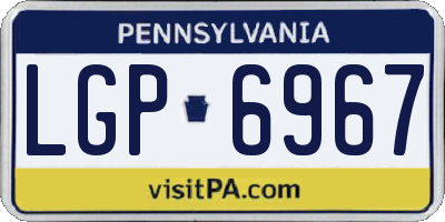 PA license plate LGP6967