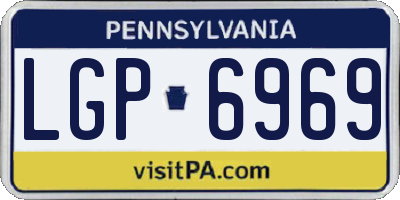 PA license plate LGP6969