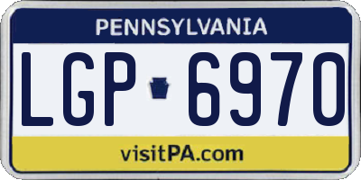 PA license plate LGP6970
