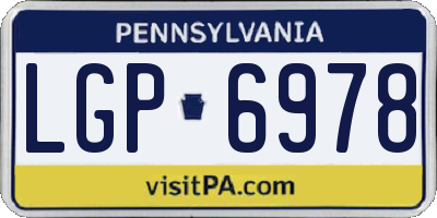 PA license plate LGP6978