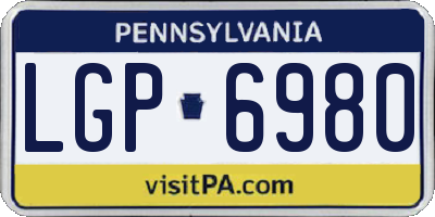 PA license plate LGP6980