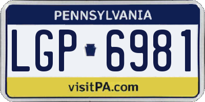 PA license plate LGP6981
