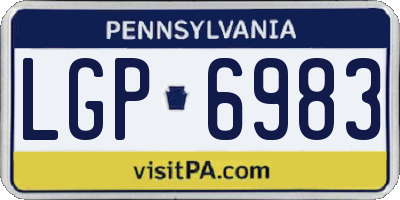PA license plate LGP6983