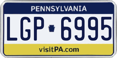 PA license plate LGP6995
