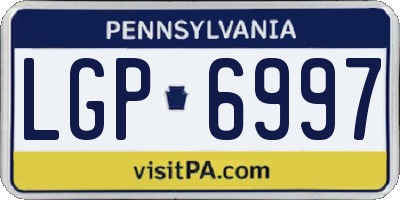 PA license plate LGP6997