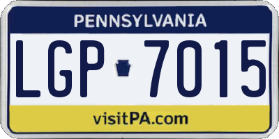 PA license plate LGP7015