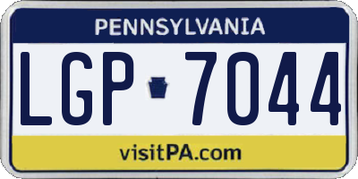 PA license plate LGP7044