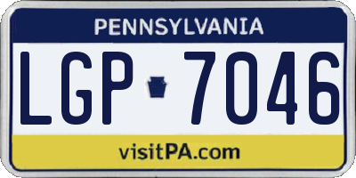 PA license plate LGP7046