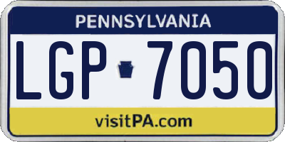 PA license plate LGP7050