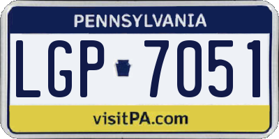 PA license plate LGP7051