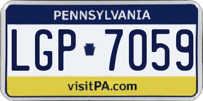 PA license plate LGP7059