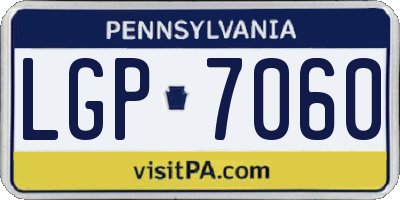 PA license plate LGP7060