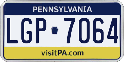 PA license plate LGP7064