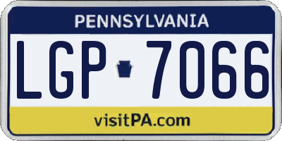 PA license plate LGP7066