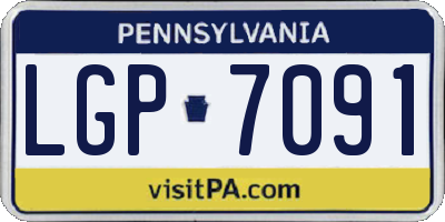 PA license plate LGP7091