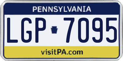 PA license plate LGP7095