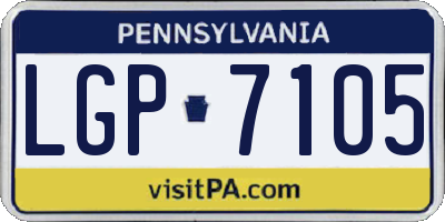 PA license plate LGP7105