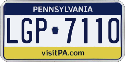 PA license plate LGP7110