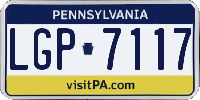 PA license plate LGP7117
