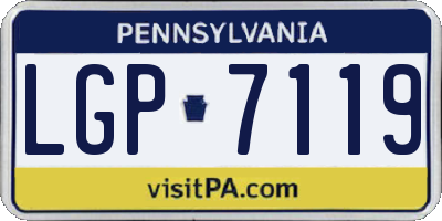 PA license plate LGP7119