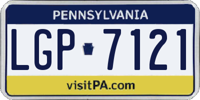 PA license plate LGP7121