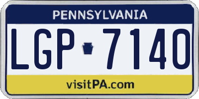 PA license plate LGP7140