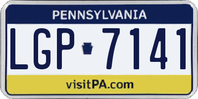 PA license plate LGP7141