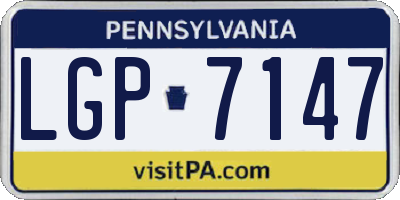 PA license plate LGP7147