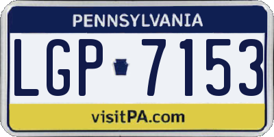 PA license plate LGP7153