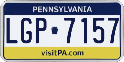 PA license plate LGP7157