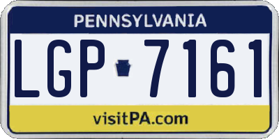 PA license plate LGP7161