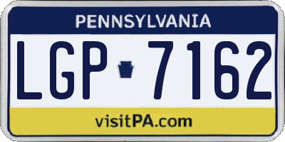 PA license plate LGP7162