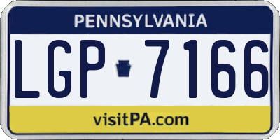 PA license plate LGP7166