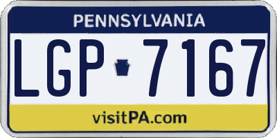 PA license plate LGP7167