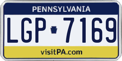 PA license plate LGP7169