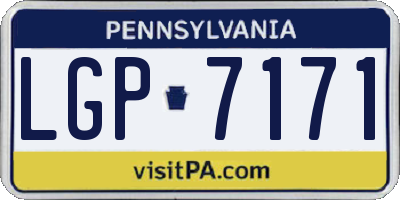 PA license plate LGP7171