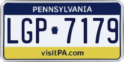 PA license plate LGP7179