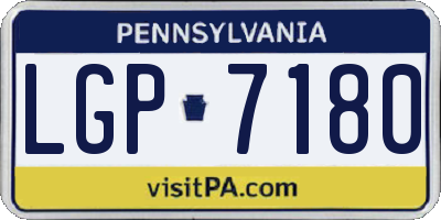 PA license plate LGP7180