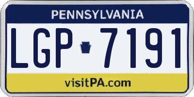 PA license plate LGP7191