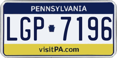 PA license plate LGP7196