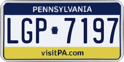 PA license plate LGP7197