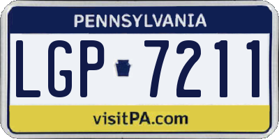 PA license plate LGP7211