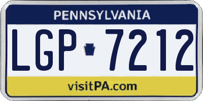 PA license plate LGP7212