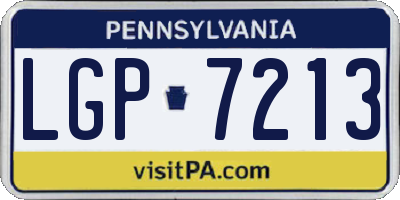 PA license plate LGP7213
