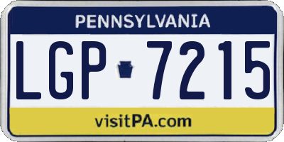 PA license plate LGP7215