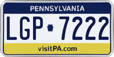 PA license plate LGP7222