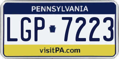 PA license plate LGP7223