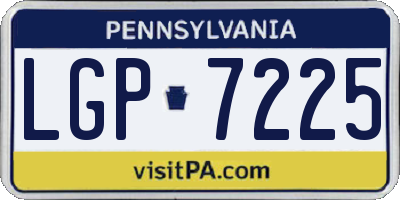 PA license plate LGP7225