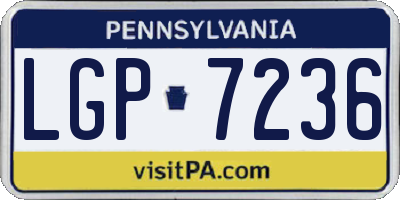 PA license plate LGP7236