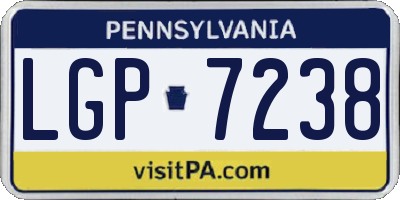 PA license plate LGP7238